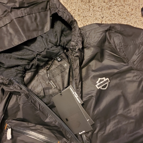 Harley-Davidson Men's Cordura Ripstop Mesh Lined Slim Fit Hooded Jacket -Black - Picture 10 of 10